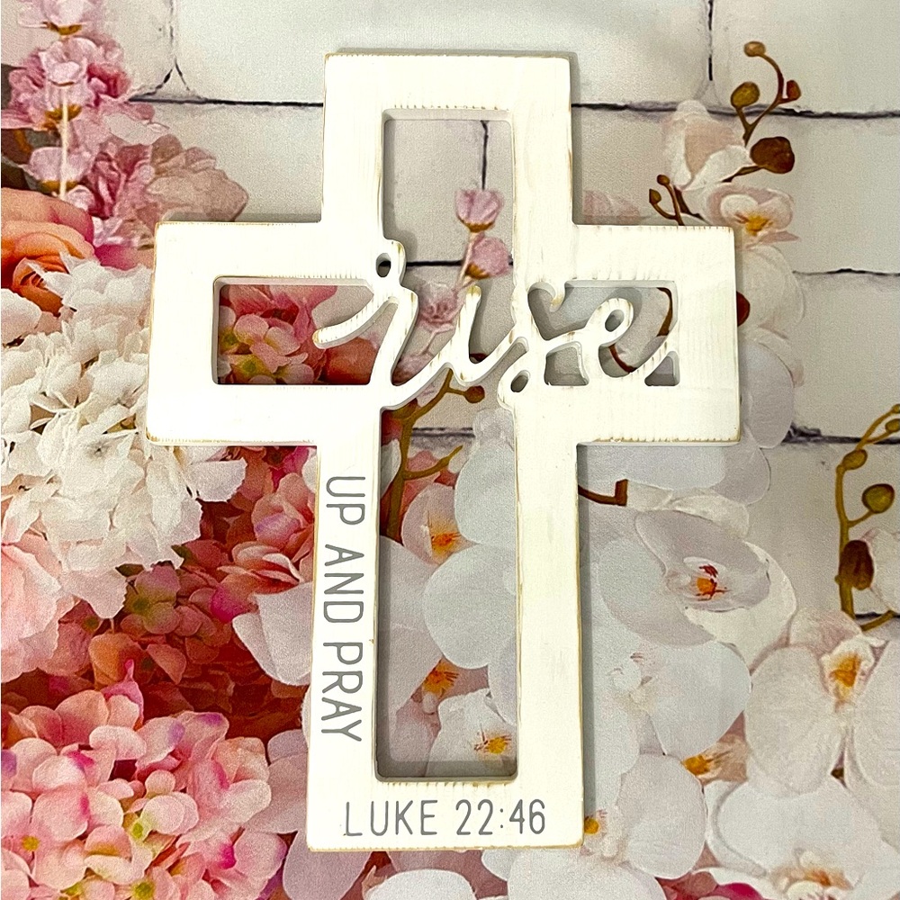 Beautiful scripture quote cross.